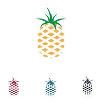 Pineapple Tropical Fruit Vector Illustration.