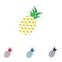 ilustración de vector de fruta tropical de piña.