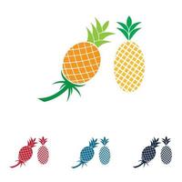 ilustración de vector de fruta tropical de piña.