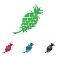 ilustración de vector de fruta tropical de piña.