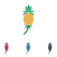 ilustración de vector de fruta tropical de piña.