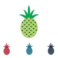 ilustración de vector de fruta tropical de piña.