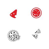 diseño de logotipo de pizza vector