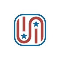 American Flag Rounded Square Frame App Logo Design VectorAmerican Flag Rounded Square Frame App Logo Design Vector