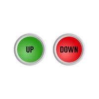 up and down sign button vector