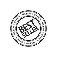 Retro Vintage Best Seller Stamp Logo Design Vector