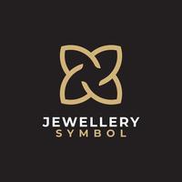 Luxury Flower Symbol for Jewelry Logo Design Vector