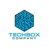 Circuit Tech Box Software Development Digital Data Creative Logo Design Vector