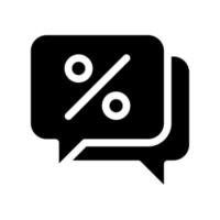 discount chat vector icon