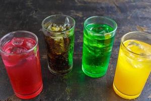 Category soft drink in a glass with ice photo