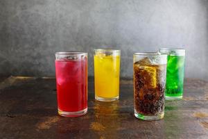 Category soft drink in a glass with ice photo