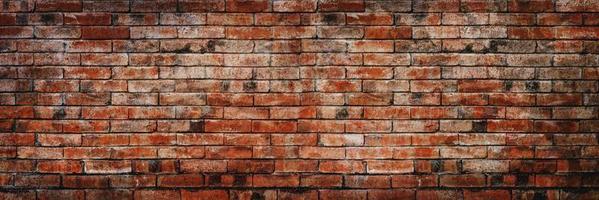 Old red bricks wall texture and background. photo