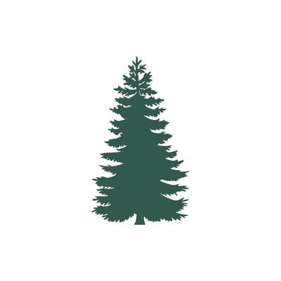 christmas pine tree vector icon