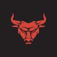 Bull Buffalo Ox Cow Cattle Head Angry Mascot Logo Design Vector