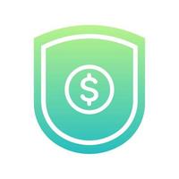 money shield vector icon