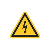 danger high voltage vector icon