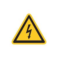 danger high voltage vector icon