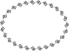 marco botánico ovalado. ilustración vectorial vector