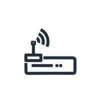 icono wifi de diseño plano de estilo simple y moderno aislado en un fondo blanco. símbolo de dispositivo wifi para aplicaciones web y móviles. ilustración vectorial vector