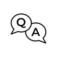 question and answer vector icon