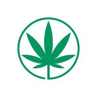 CBD Cannabis Marijuana Hemp Pot leaf Herb Logo Design Vector