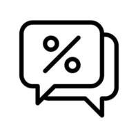 discount chat vector icon