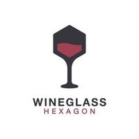 vector de diseño de logotipo de copa de vino tinto