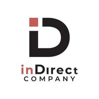Initial Letter ID DI Monogram Logo Design Vector