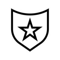 escudo con icono de vector de estrella