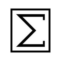 capital sigma symbol vector icon