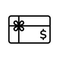 shopping gift card vector icon