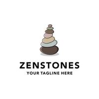 Balanced Stone or Balancing Rock Logo Vector Illustration Design. Simple Modern Minimalist Balancing Zen Stones Illustration Logo Concept, suitable for your design need, logo, illustration, animation.