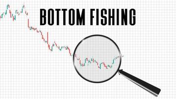 abstract background of bottom fishing stock market on white background vector