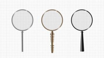 abstract background of magnifying glass on white background vector