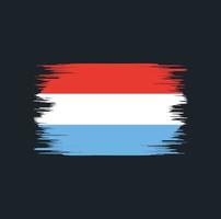 cepillo de bandera de luxemburgo vector