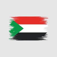 Sudan Flag Brush vector