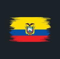 cepillo de bandera de ecuador vector