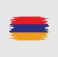 cepillo de bandera de armenia vector