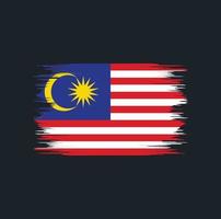 cepillo de bandera de malasia vector
