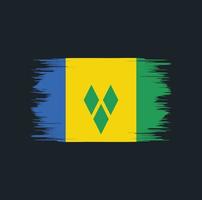 Saint Vincent and the Grenadines Flag Brush vector