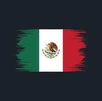 cepillo de bandera de méxico vector