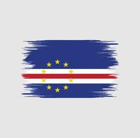 cepillo de bandera de cabo verde vector