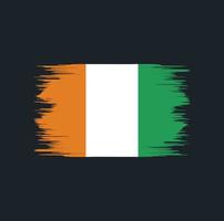 Cote Dlvoire Flag Brush vector