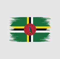 Dominica Flag Brush vector