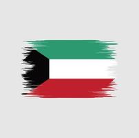 cepillo de bandera de Kuwait vector