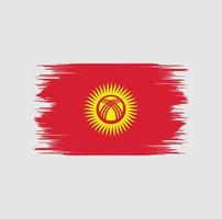 Kyrgyzstan Flag Brush vector