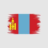 Mongolia Flag Brush vector