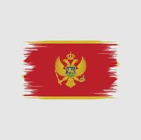 cepillo de bandera de montenegro vector