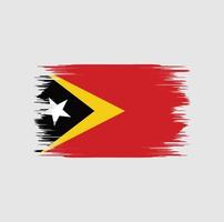 Timor Leste Flag Brush vector