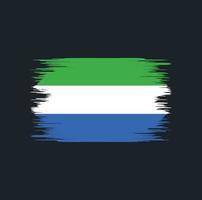 cepillo de bandera de sierra leona vector